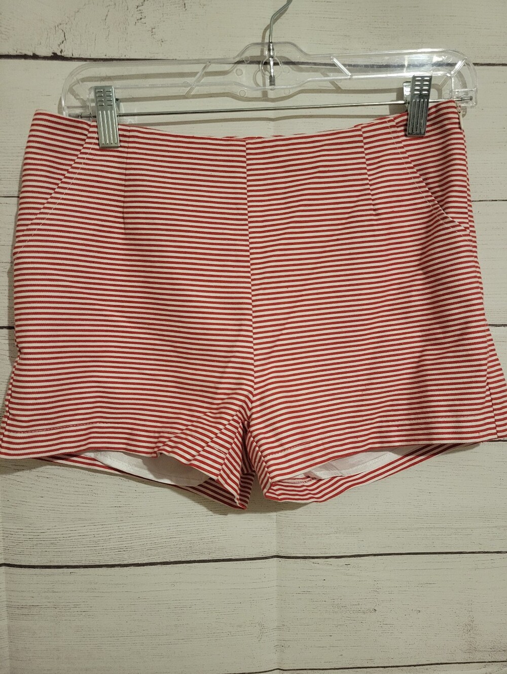 Freeway Women's Sailor Striped Red White Shorts Regular Size Smal Stylish Summer